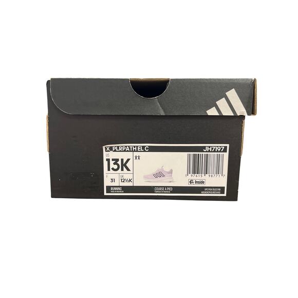 Adidas Kids Girls X_PLRPATH Shoes Lavender & Black & Grey Size 13K New - Picture 12 of 12